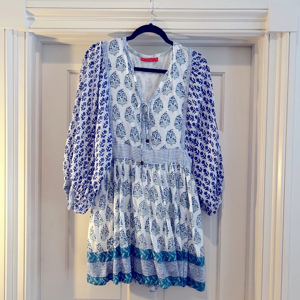 Oliphant balloon sleeve mini dress size small